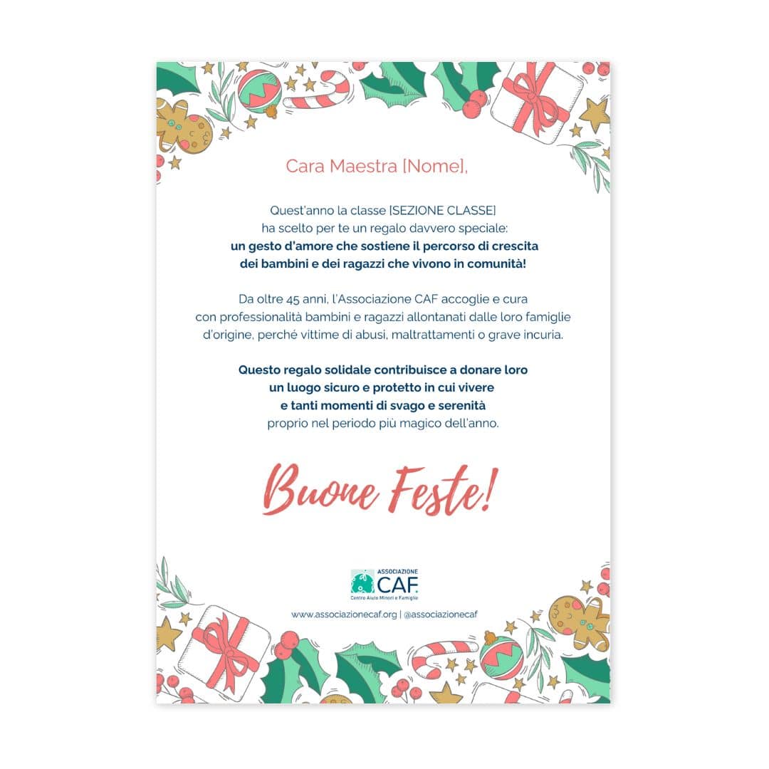 Regalo di Natale per maestre - Attestato Disegni - immagine 2