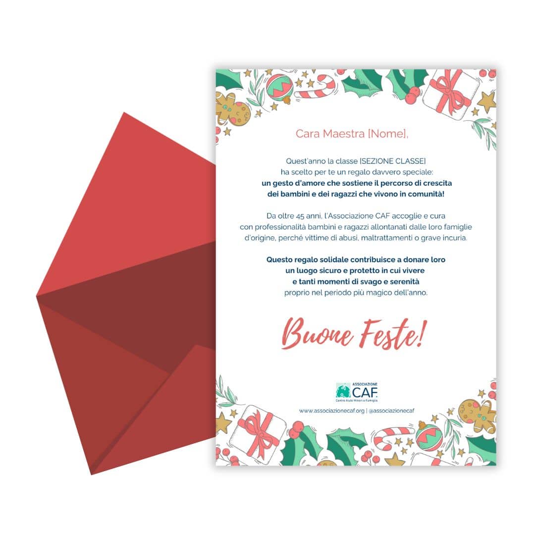 Regalo di Natale per maestre - Associazione CAF