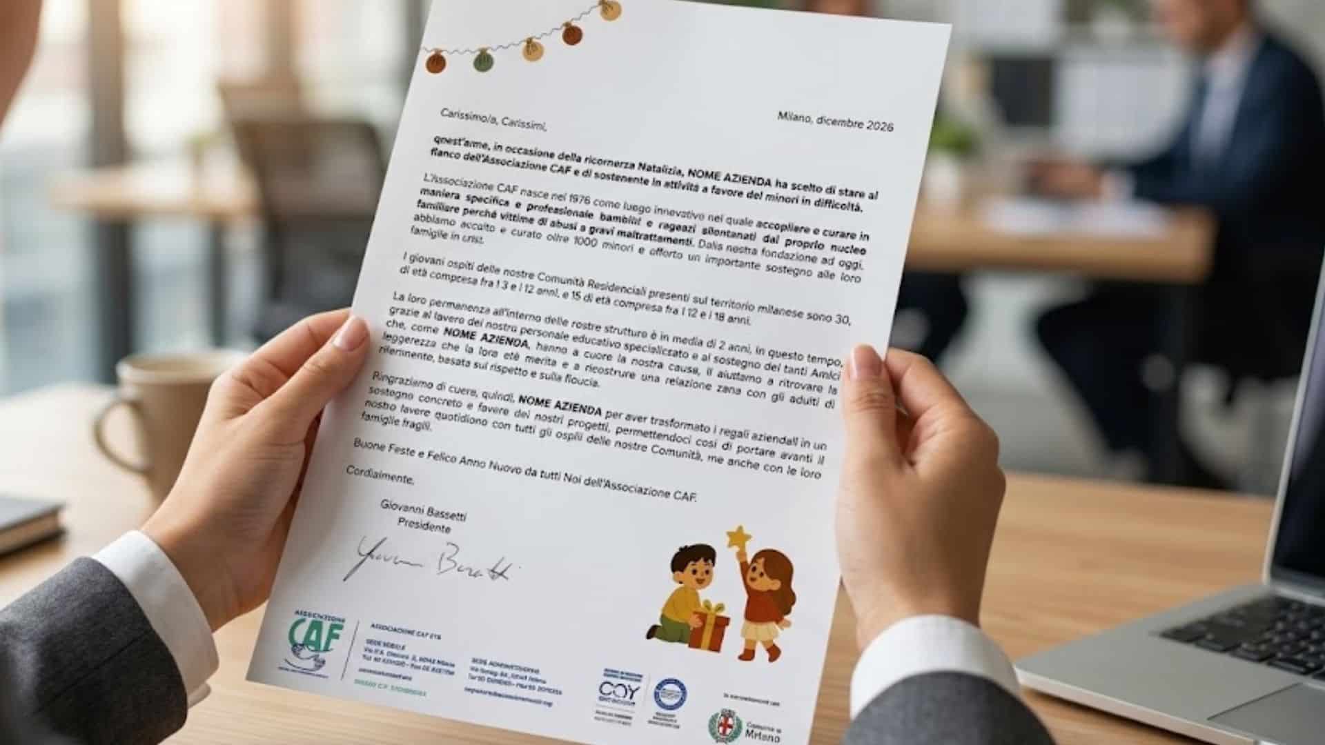 Lettera augurale - Associazione CAF